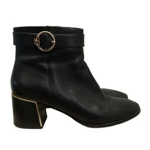 Tory Burch Black Sofia Dress Leather Ankle Bootie 7.5